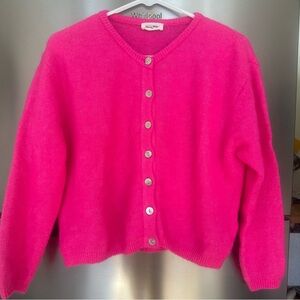 American Vintage Vitow cardigan neon pink melange